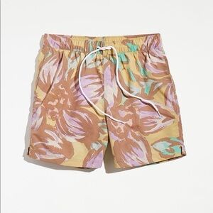 Urban Outfitters Tropical Floral Swim Trunks